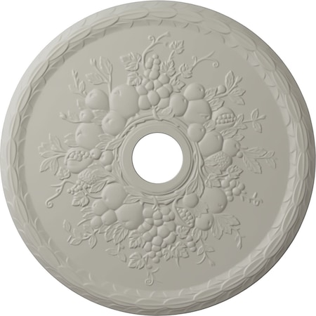 Ekena Millwork Grape Ceiling Medallion (Fits Canopies up to 3 5/8"), 22 5/8"OD x 3 5/8"ID x 5/8"P, Pot of Cream CM22GRPCF
